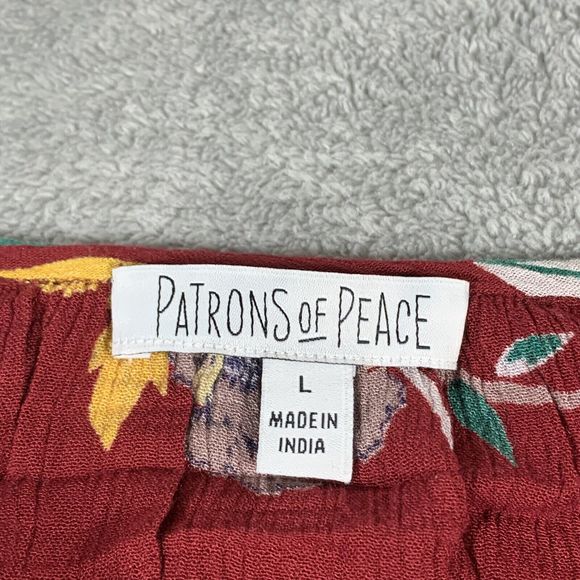 Patreons Of Peace Floral Colorful Crepe Dress Size Large Women’s - Picture 5 of 10